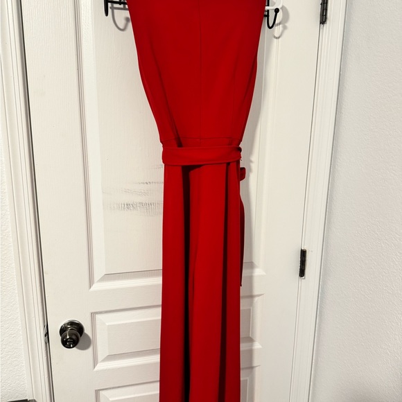 Red Calvin Klein Sleeveless Jumpsuit - Picture 4 of 4